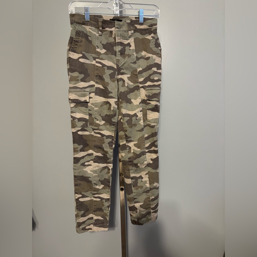 J Crew Cargo Pants Womens 26 Camo Skinny Fit Mid Rise Pockets Cotton